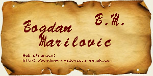 Bogdan Marilović vizit kartica